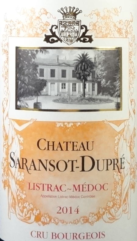 Chateau Saransot Dupre Listrac-Medoc 2014